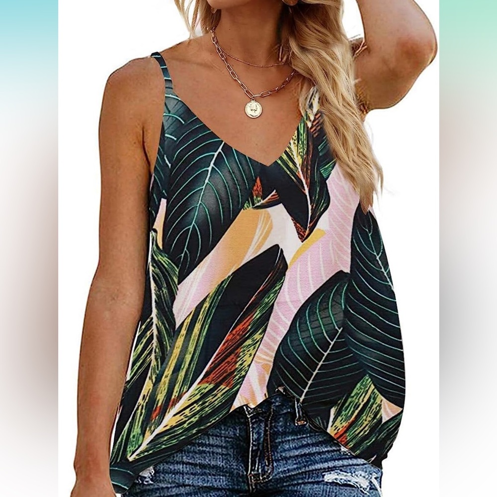 NWT Palm Frond Cami
